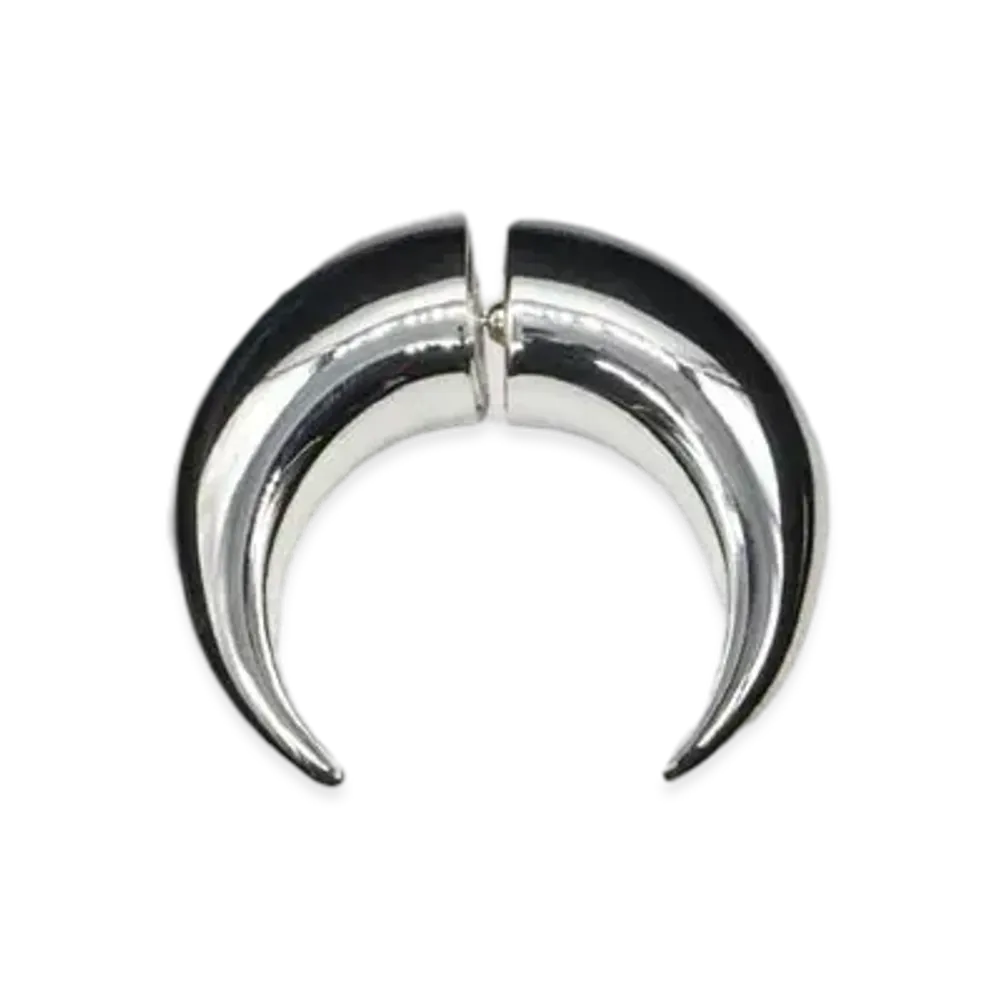 Marine Serre REGENERATED SINGLE TIN MOON STUD EARRING "MT10 Color"