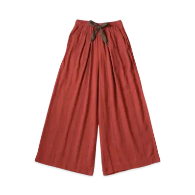 KAPITAL Cotton Linen Sham Stripes Rude Buggy Pants "Red Brown"