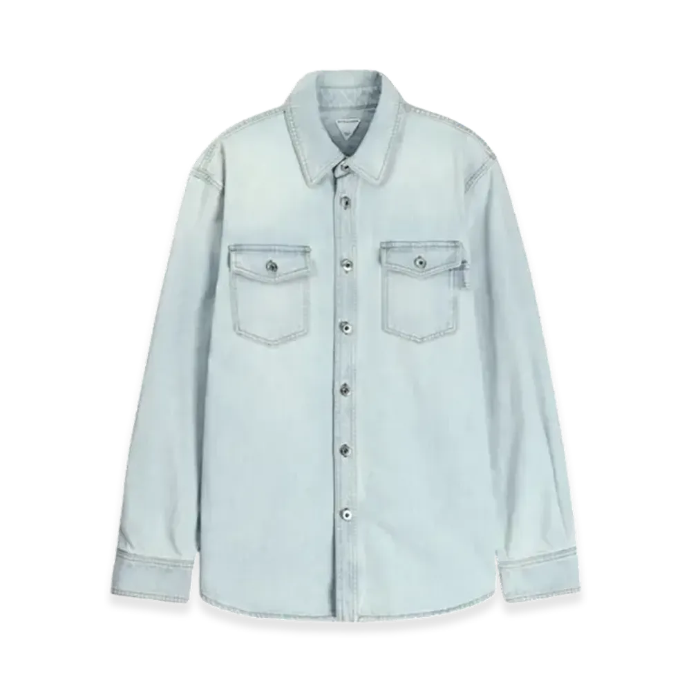 Bottega Veneta Extra Bleached Denim Shirt "Light Blue"