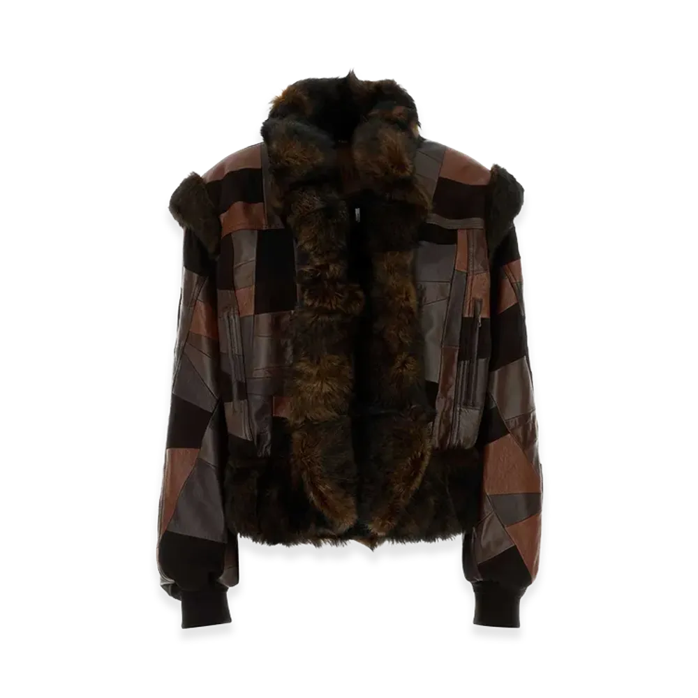 Chloe Women's Leather Jacket "Brown"