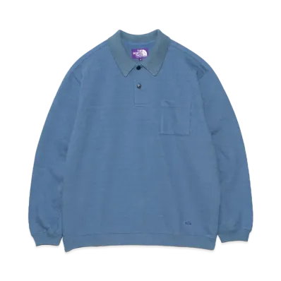 The North Face PURPLE LABEL Field Long Sleeve Pocket Polo "Smoke Blue"