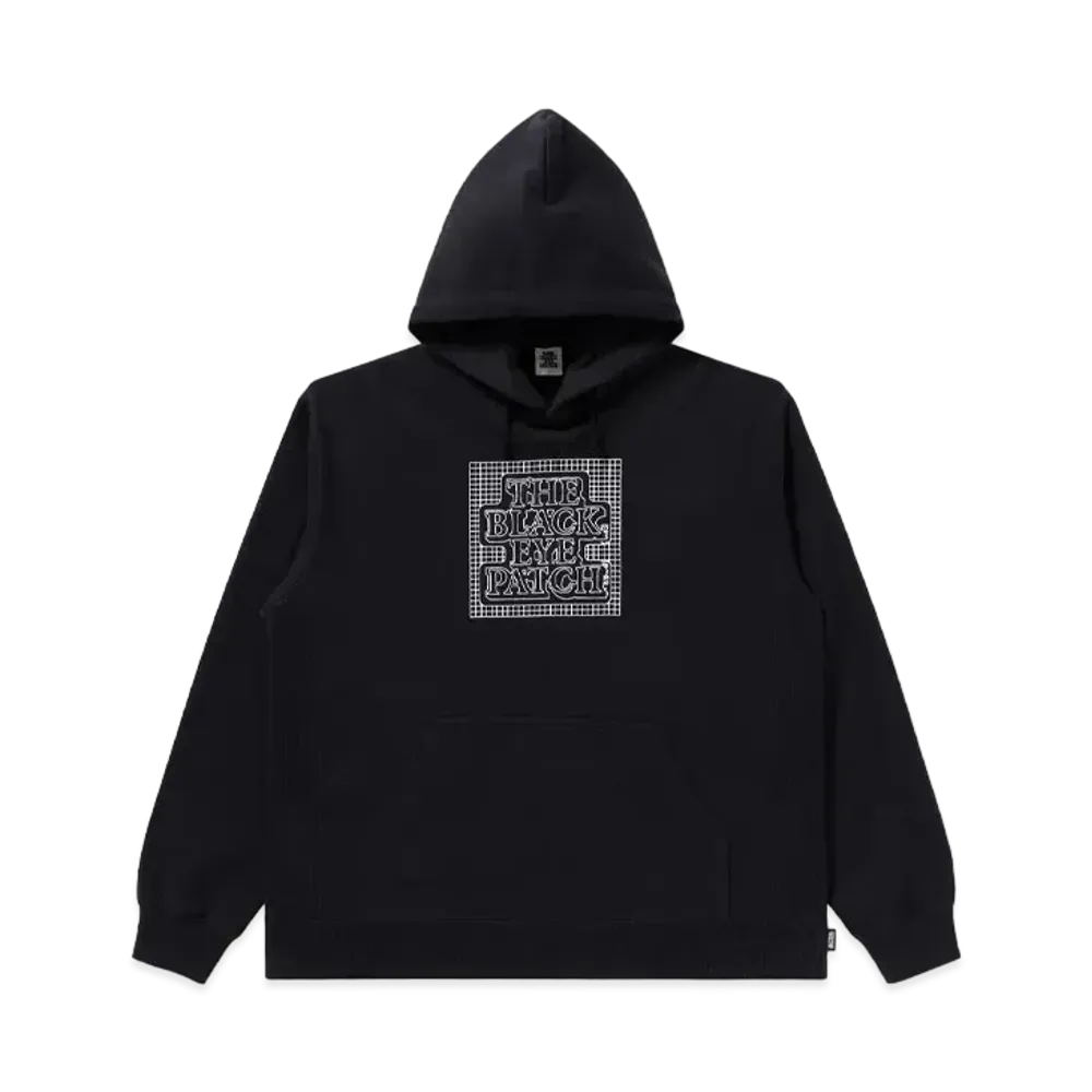 Blackeyepatch Gridded OG Label Hoodie "Black"