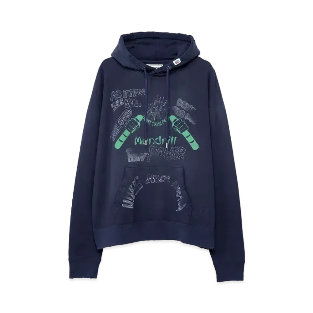 Maison MIHARA YASUHIRO Mendrill x GS Distressed Hoodie "Navy"