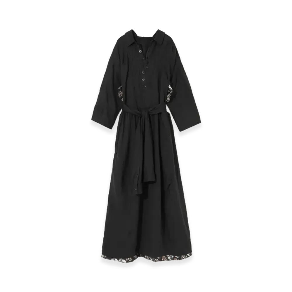 UNDERCOVER Linen Shirt Dress "Black"