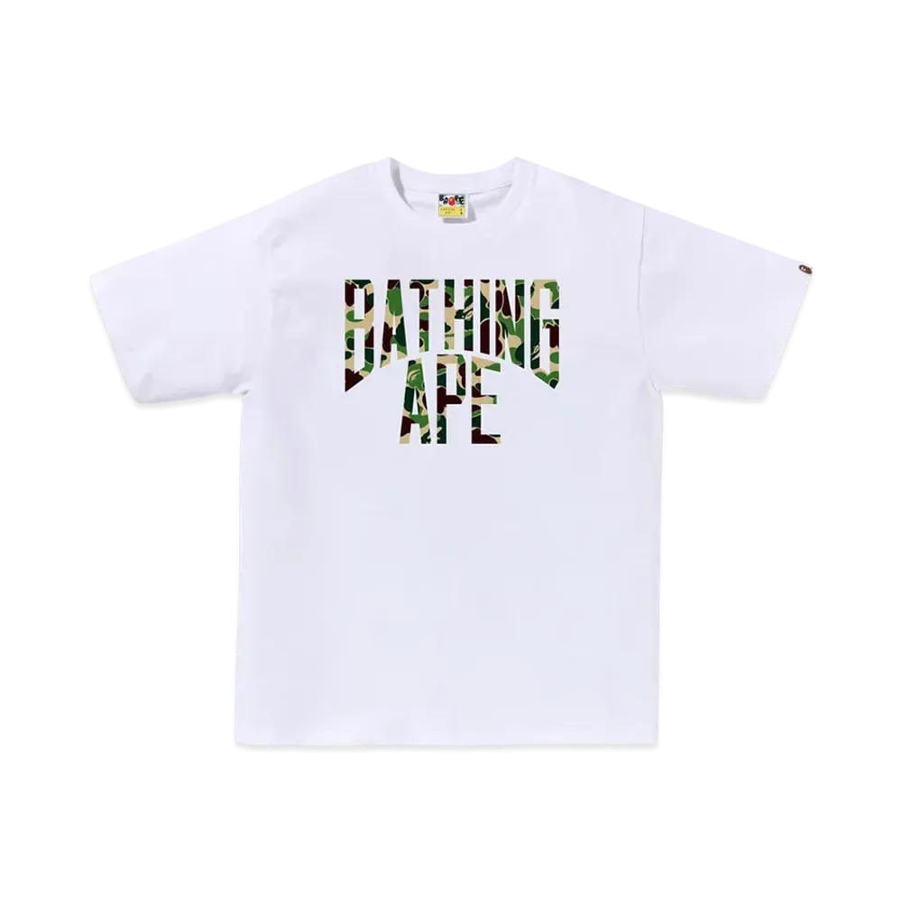 A BATHING APE ABC Camo Nyc Logo Tee "White/Green"