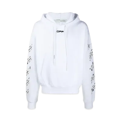 OFF-WHITE Airport Tape Arrows Diag Over Hoodie "White"