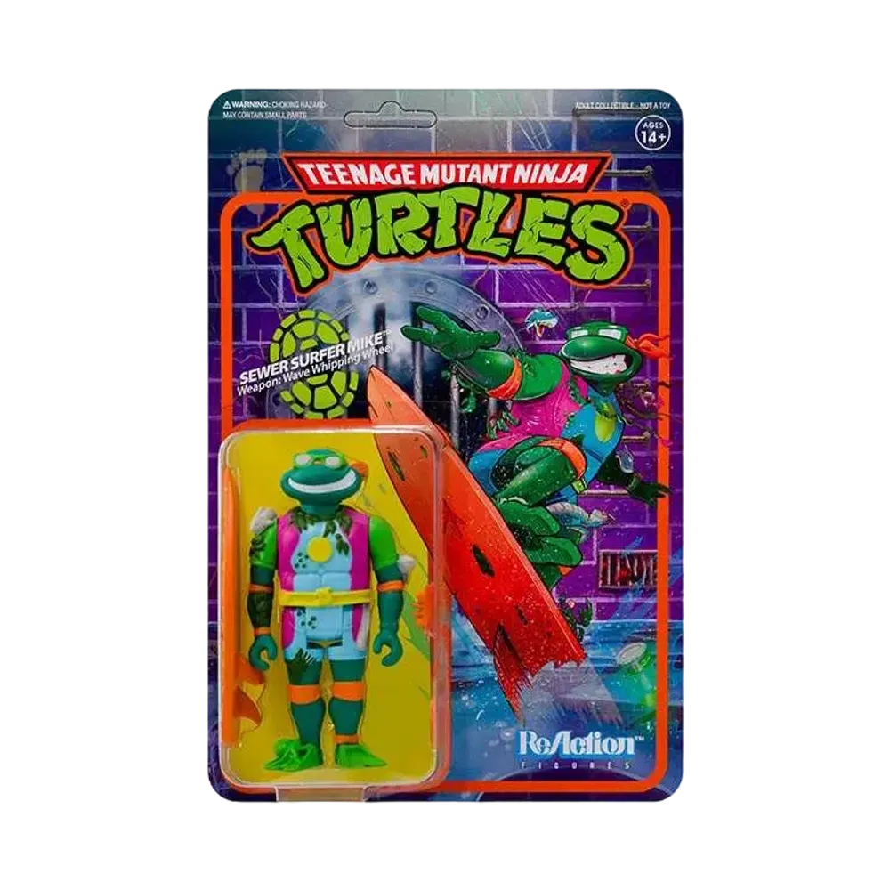 Super7 Teenage Mutant Ninja Turtles "Sewer Surfer Michelangel"