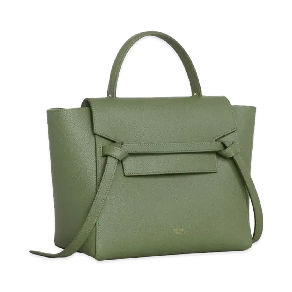CELINE Micro Belt Bag in Grained Calfskin "Light Khaki"