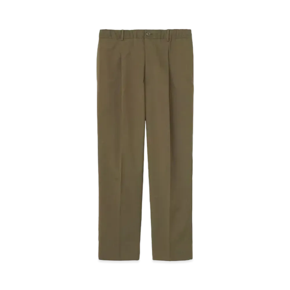 Goldwin Wool Blend Twill One-tuck Pants (Unisex) "Olive Brown"