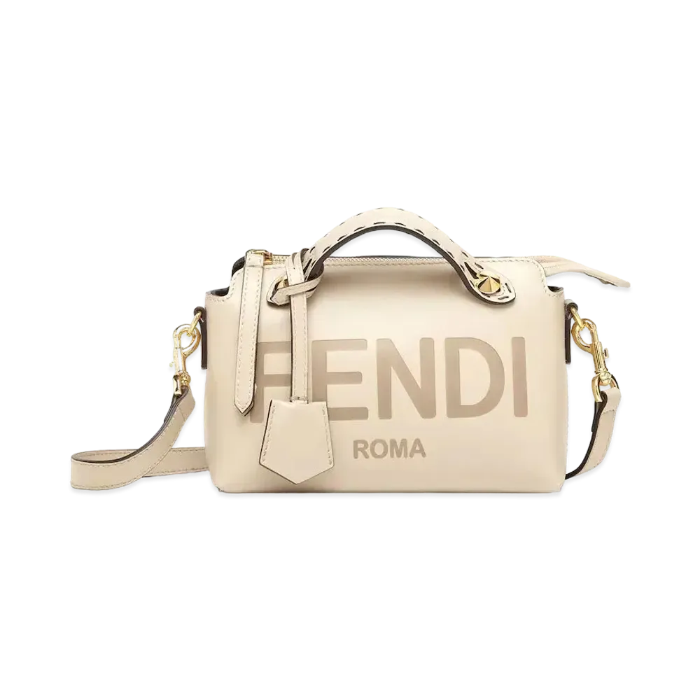 FENDI By The Way Small Leather Boston Bag Small "Gray"