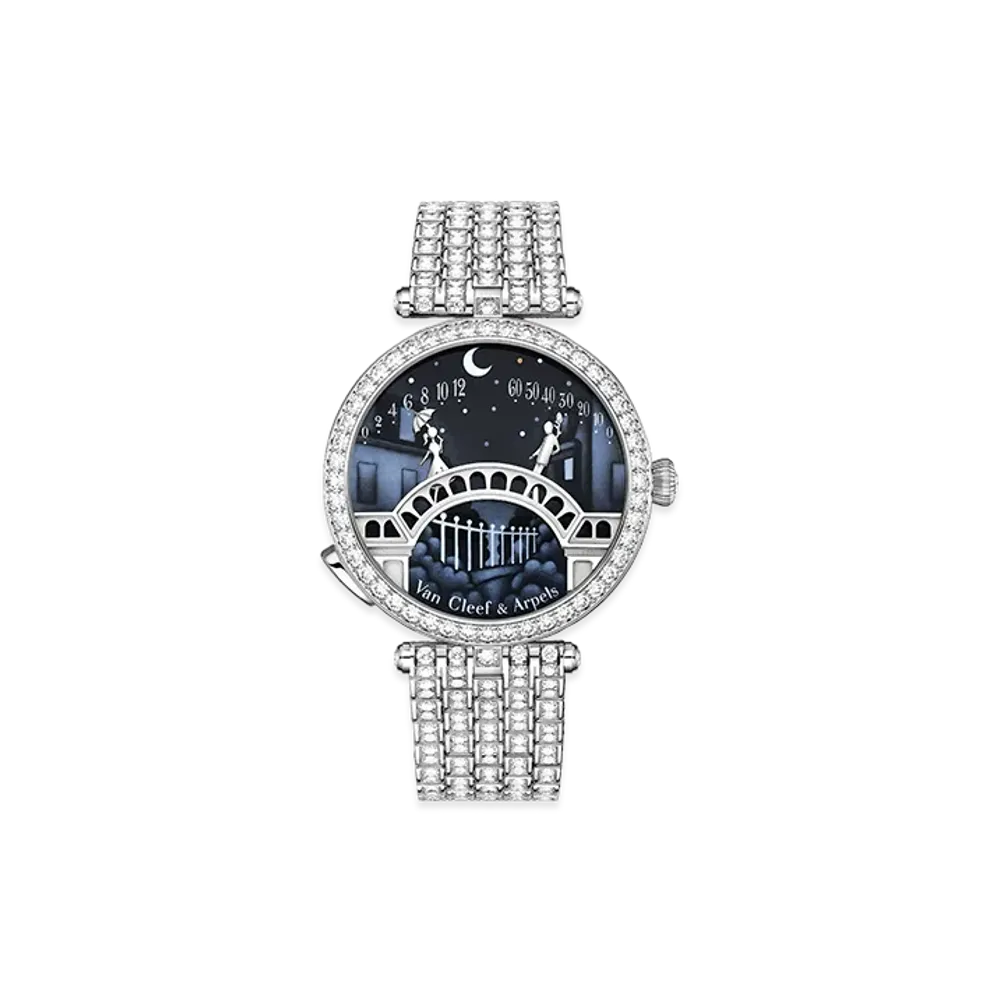 Van Cleef & Arpels Lady Arpels Pont des Amoureux watch "18K White gold/Diamond"