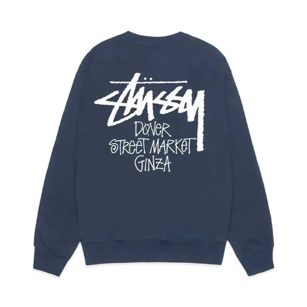 Stussy x Dover Street Market Ginza Crew Sweat "Navy"