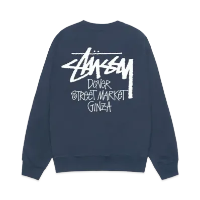 Stussy x Dover Street Market Ginza Crew Sweat "Navy"