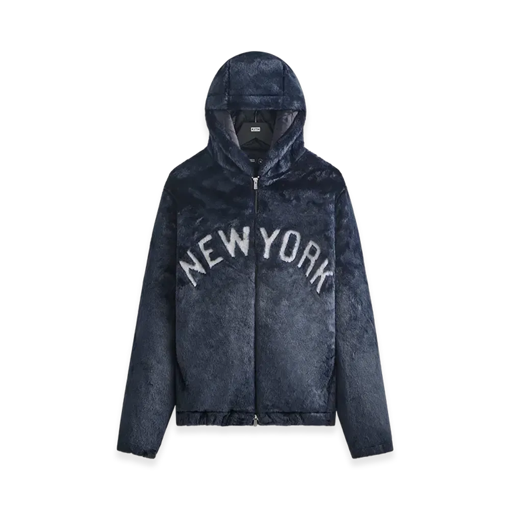 Kith x The New York Yankees Faux Fur Jacquard Jaysen Hoodie "Nocturnal"