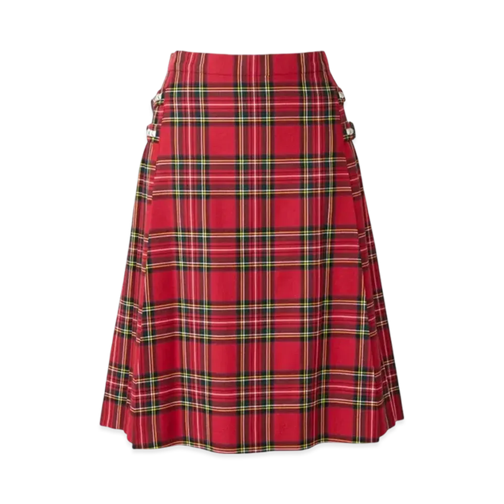 HYSTERIC GLAMOUR Tartan Check Side Belt Skirt "Red"