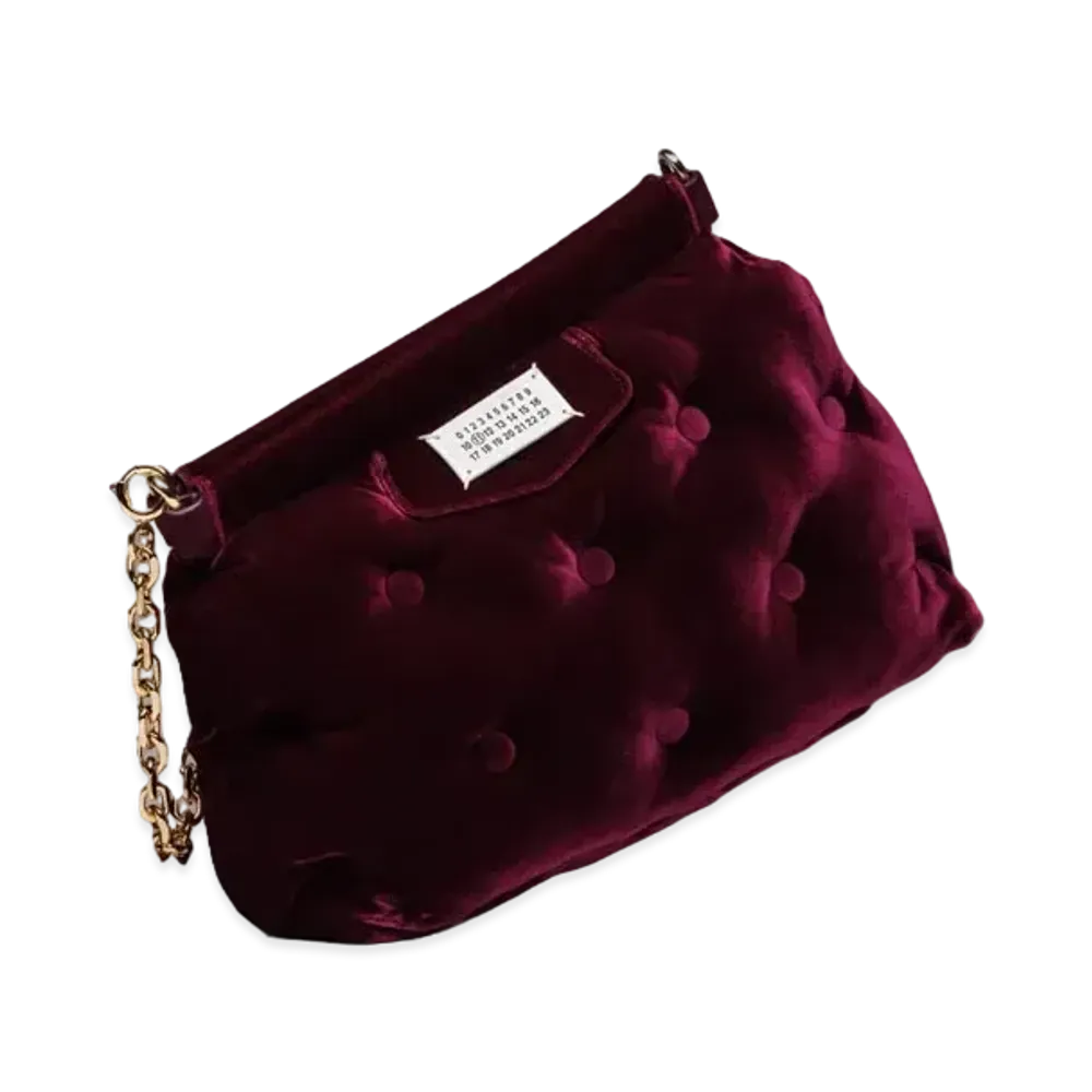 Maison Margiela Glam Slam Classique Small Velvet "Merlot"