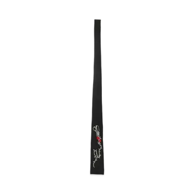 Yohji Yamamoto Pour Homme W/GABARDINE SCISSORS EMBROIDERY TIE "Ivory"