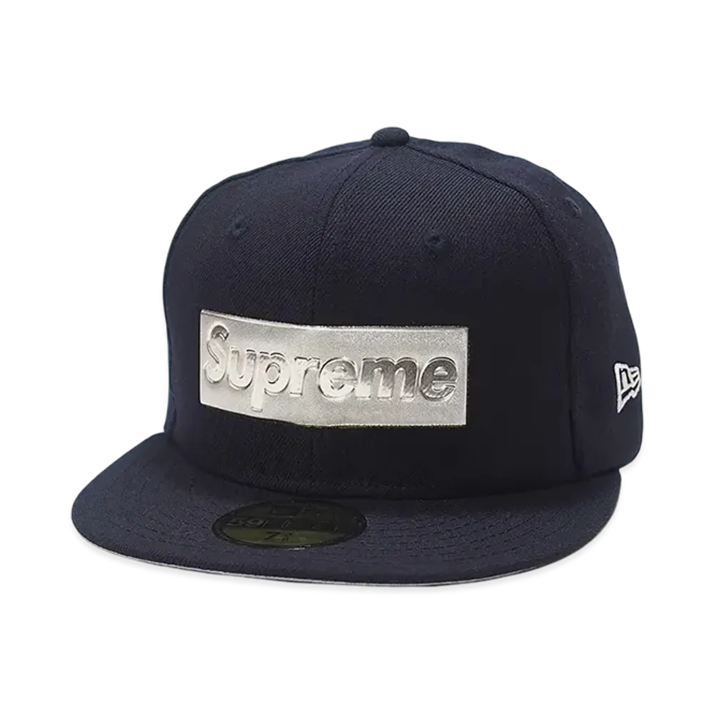 Supreme Metallic Box Logo New Era "Navy" (16SS)