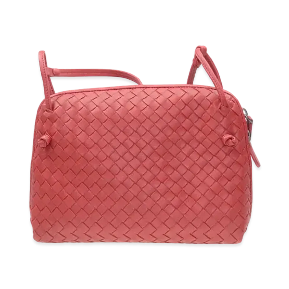 Bottega Veneta Lambskin Crossbody Bag "Red"