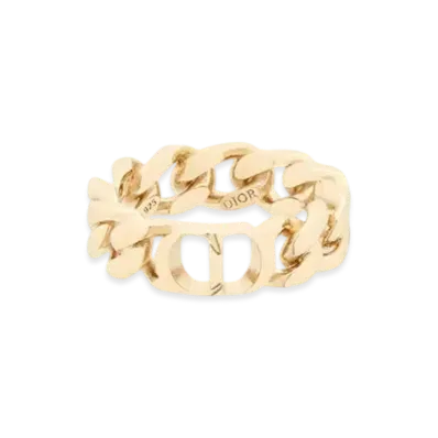 Dior CD Icon Chain Link Ring Gold-Plated Silver "-"