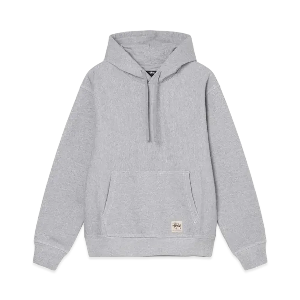 Stussy Contrast Stitch Label Hoodie "Grey Heather"