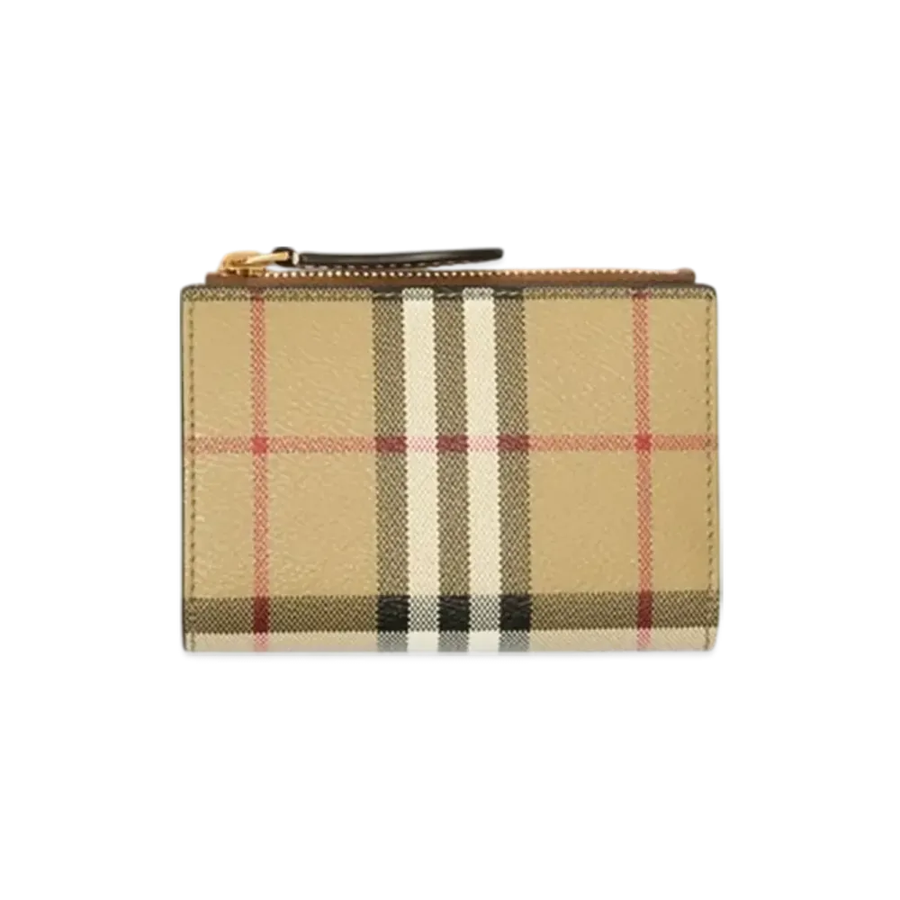 Burberry Small Check Bifold Wallet "Archive Beige"
