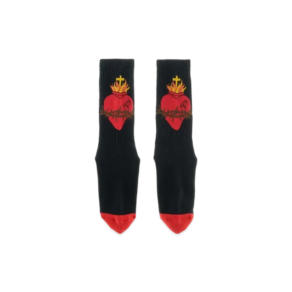 SAINT Mxxxxxx Socks/Heart "Black"