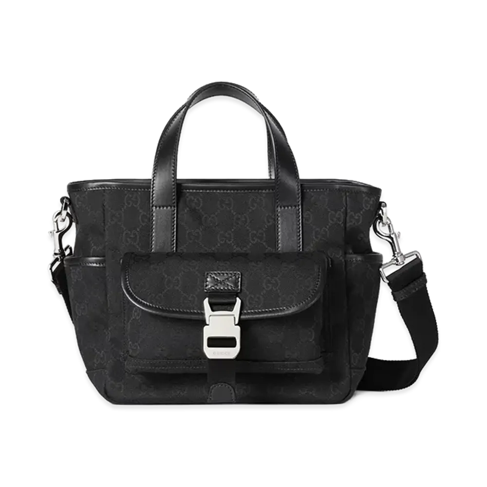 GUCCI GG Canvas Small Tote Bag "Black"