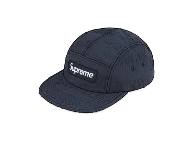 Supreme Monogram Gingham Camp Cap "Navy"