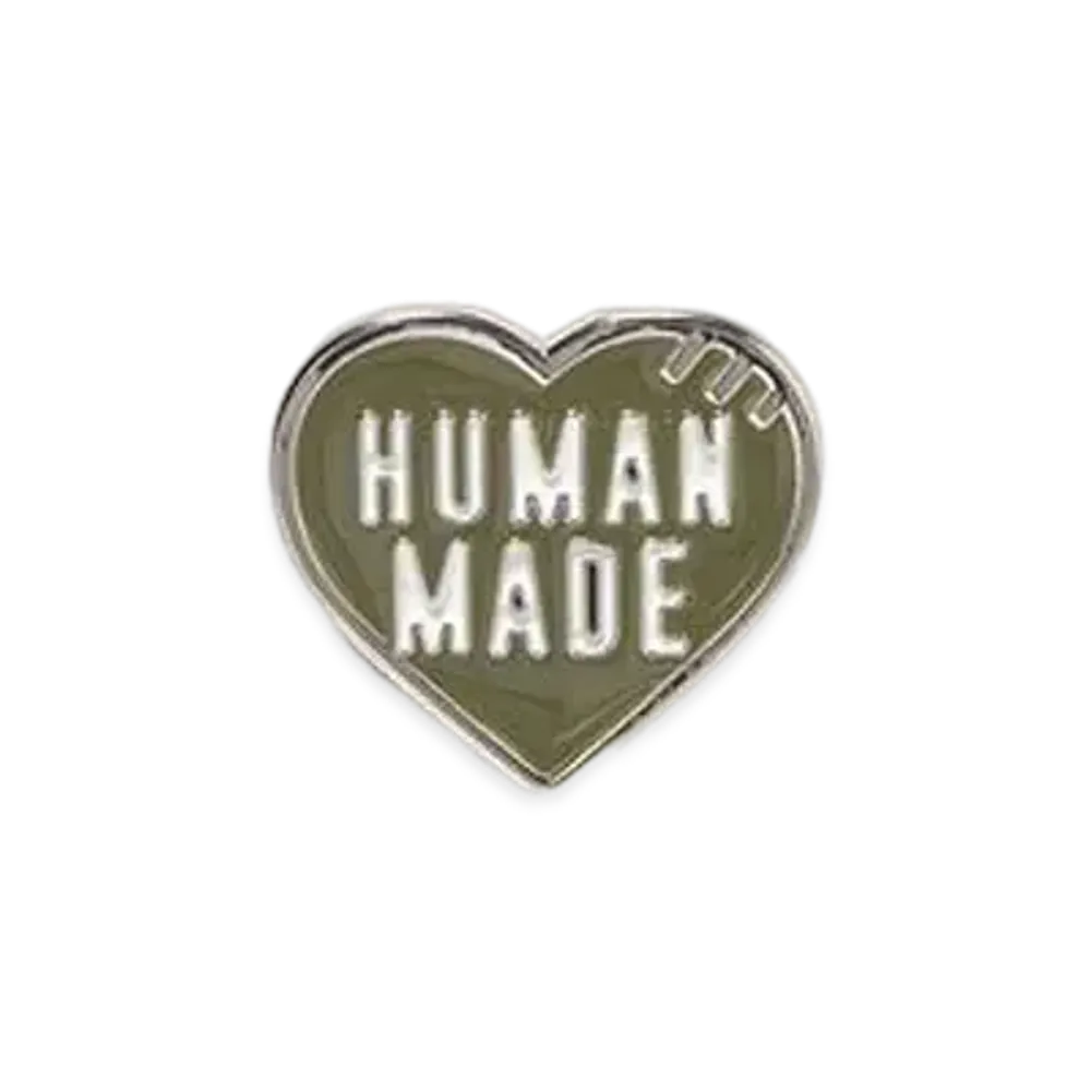 HUMAN MADE Heart Pins "Olive Drab"