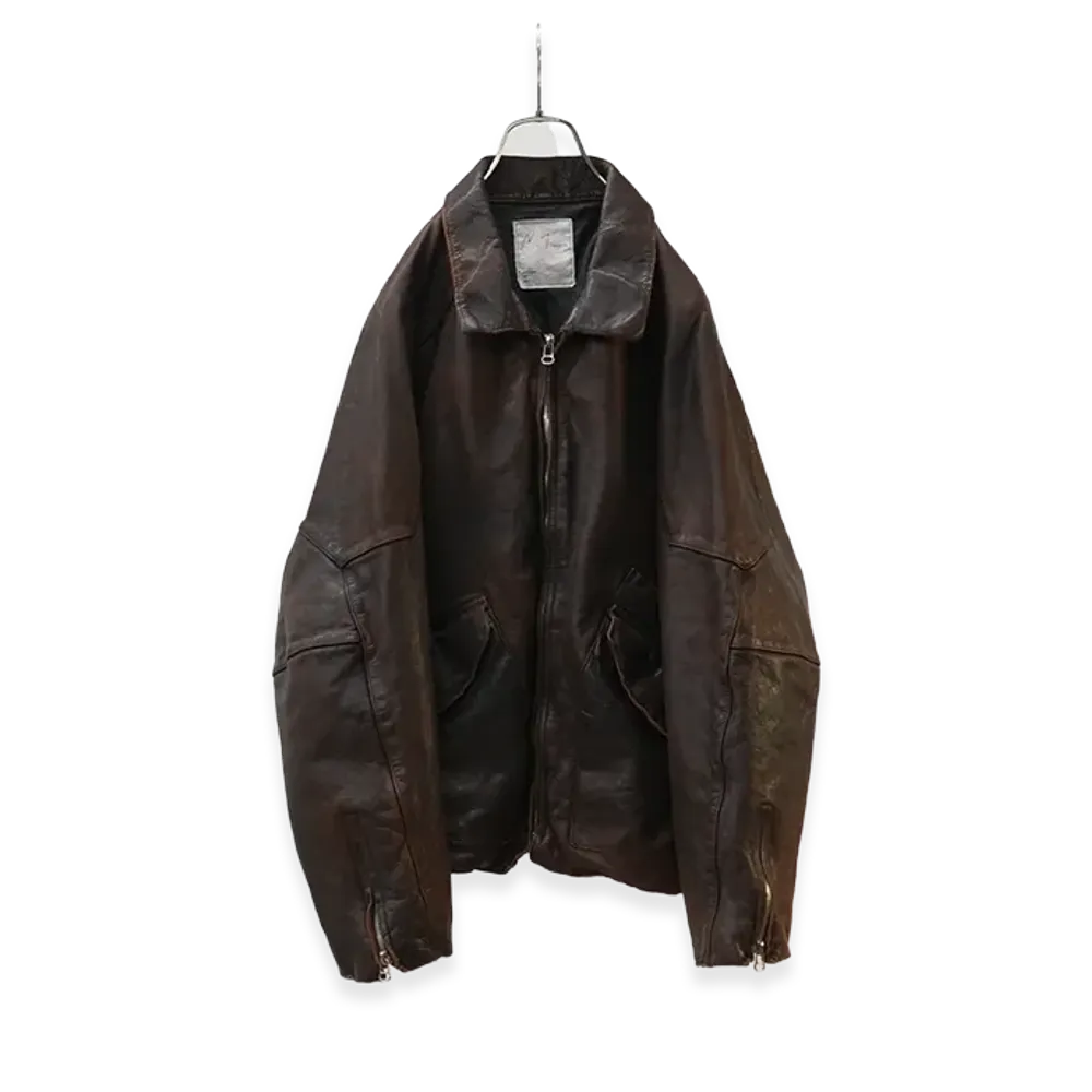 ANCELLM Leather Jacket "Dark Brick"