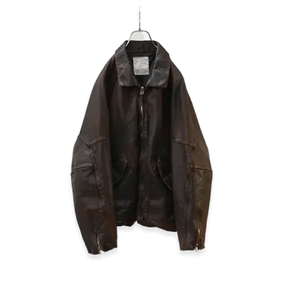 ANCELLM Leather Jacket "Dark Brick"