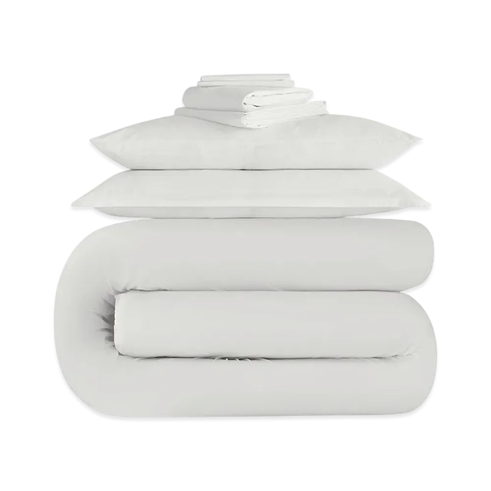Kithmas Monogram King Size Bedding Set "White"