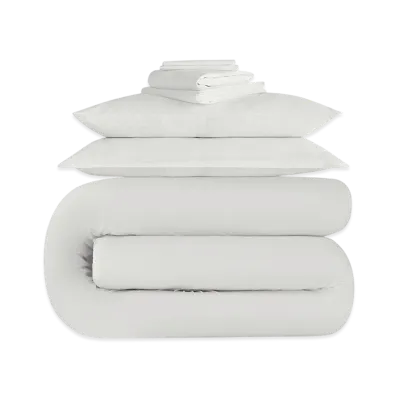 Kithmas Monogram King Size Bedding Set "White"