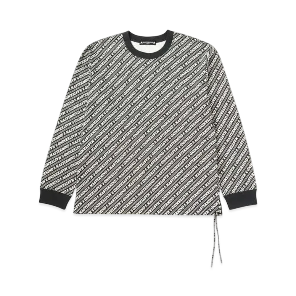 mastermind WORLD Diagonal Crewneck "Black"