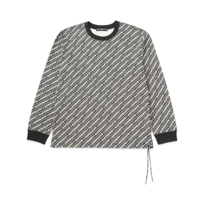 mastermind WORLD Diagonal Crewneck "Black"