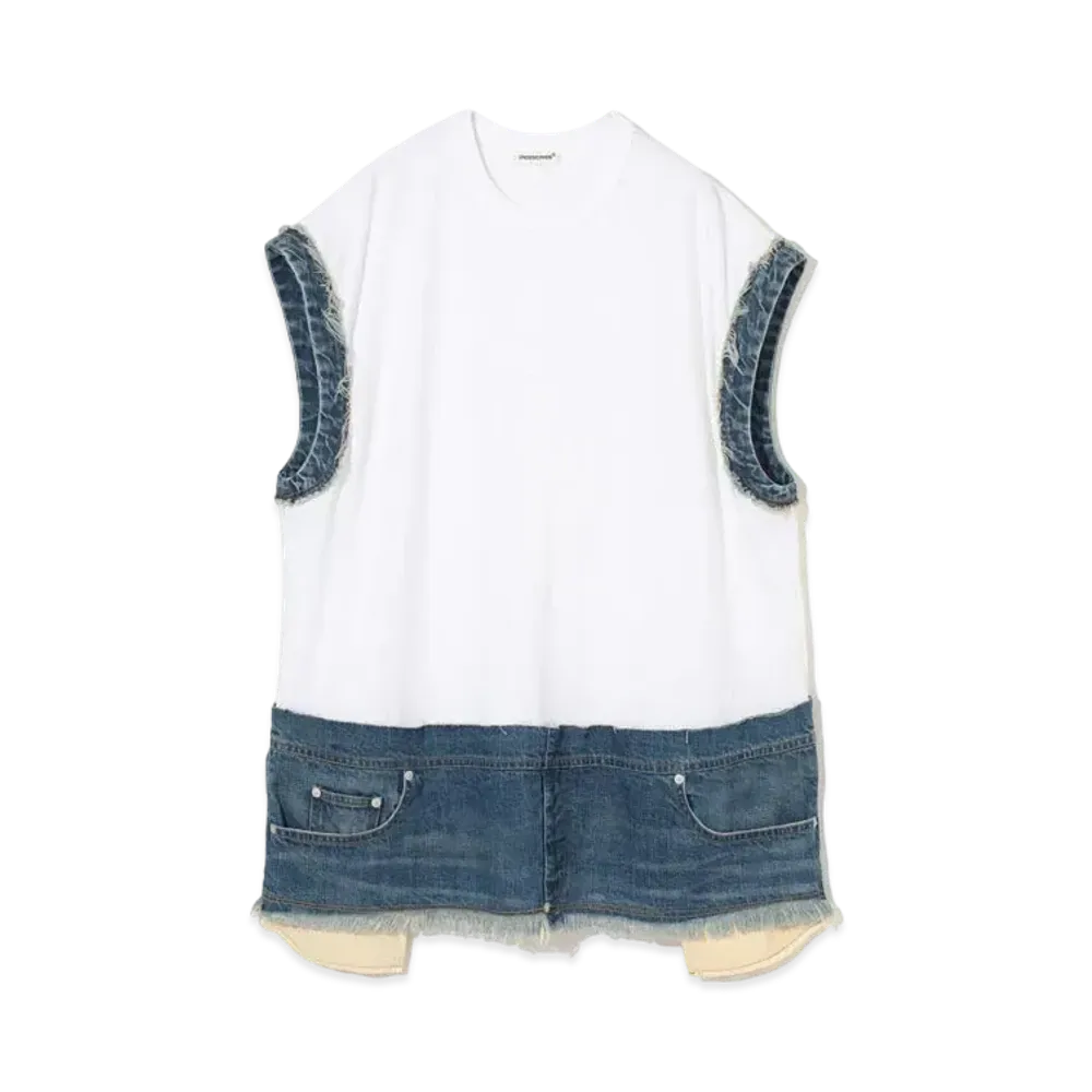 UNDERCOVER Cotton Tank Top "White"