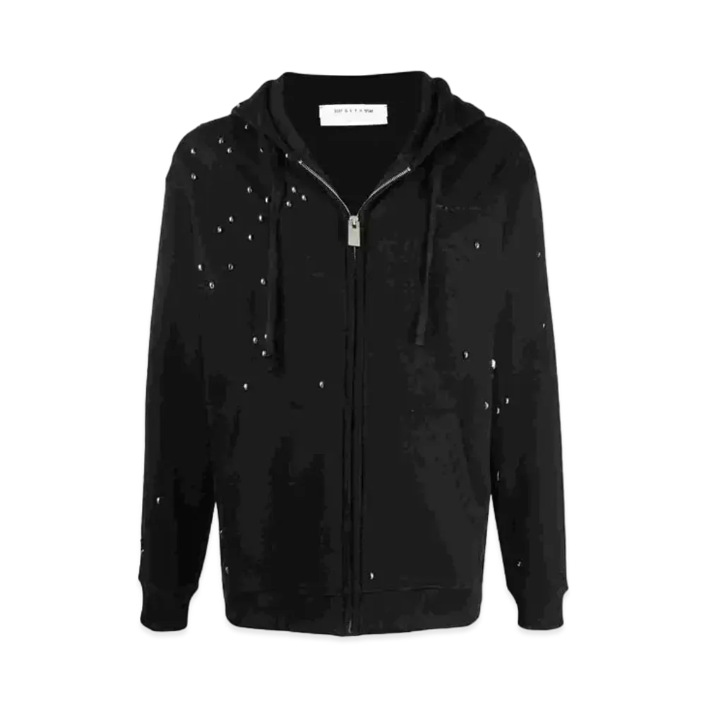 1017 ALYX 9SM Embellished Zip-Up Hoodie "Black"