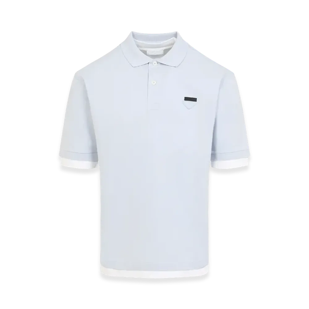 PRADA Piquet Polo Shirt "Light Blue"