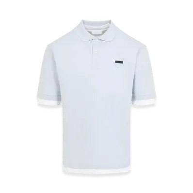 PRADA Piquet Polo Shirt "Light Blue"