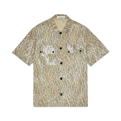 Stone Island 111E2 NASLAN LIGHT 'RAIN CAMO' PRINT "Ibory"