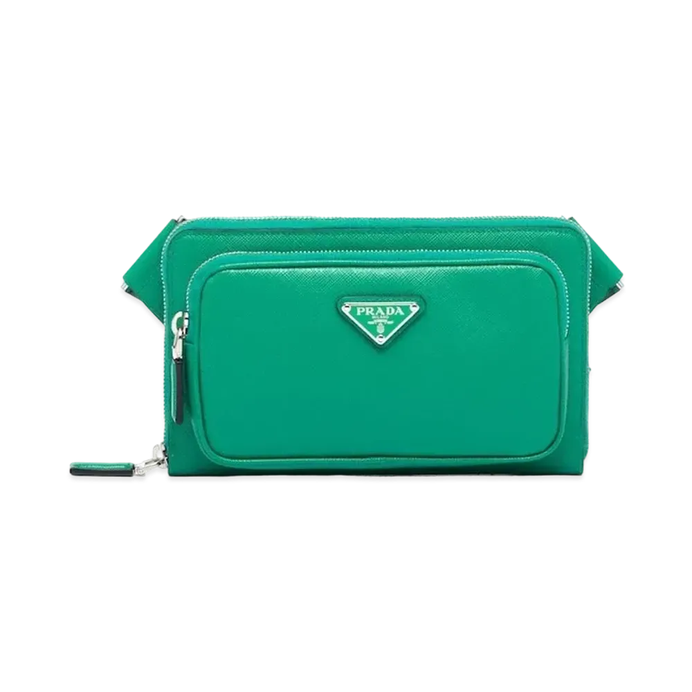 PRADA Saffiano Taether Shoulder Bag "Green"