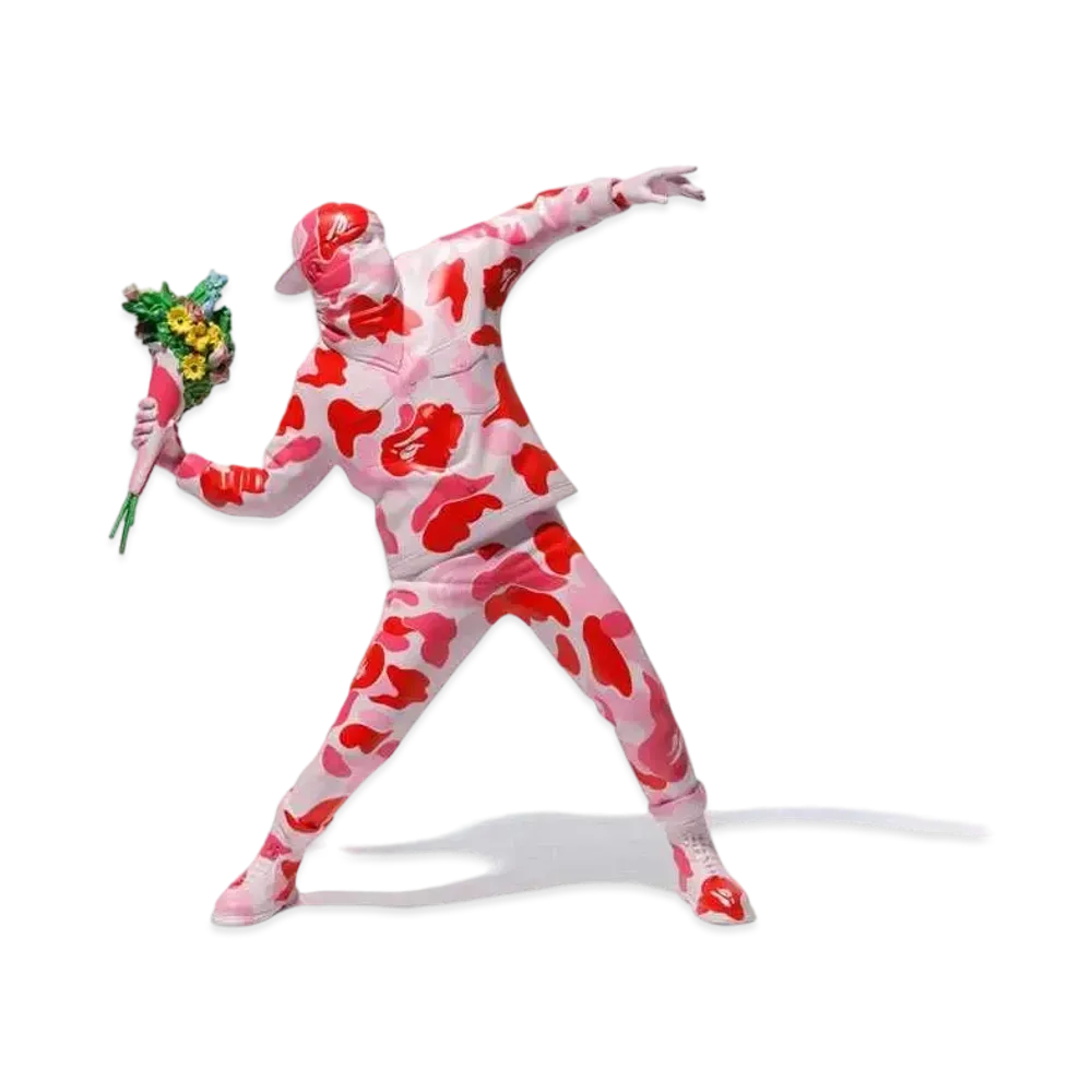 A BATHING APE BRANDALISM FLOWER BOMBER "Pink"