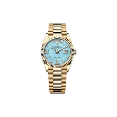 ROLEX Day-Date 36mm Yellow Gold 128238 "Turquoise"