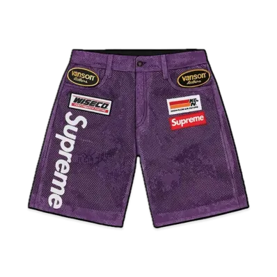 Supreme x Vanson Leathers Cordura Mesh Short "Purple"