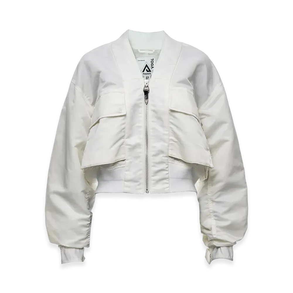 TOGA x PHENIX Type P-011 Convertible Utility Tech Shirt Jacket "White"