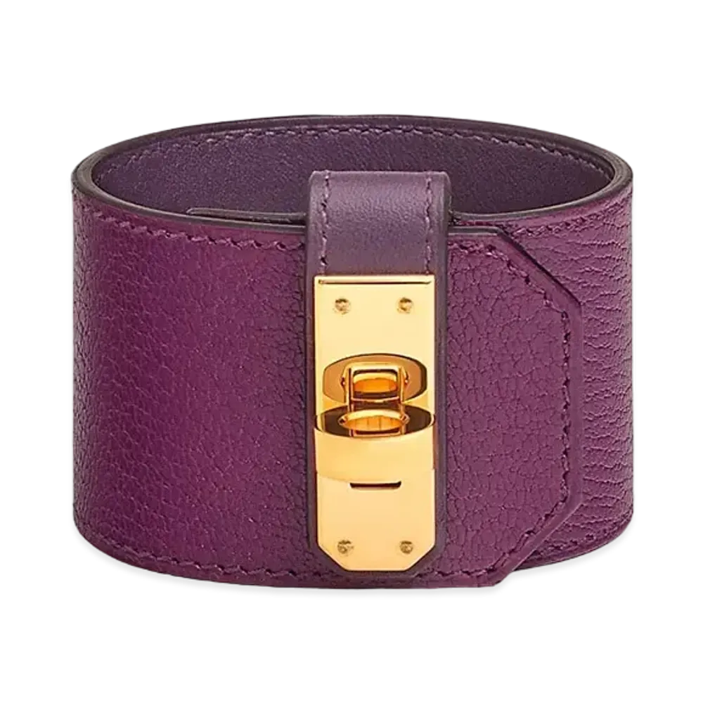 Hermes Kelly Twist Bracelet Large Model "Anemone/Gold"
