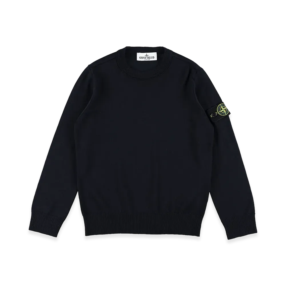 Stone Island Kids Wool Sweater with Logo "Blue"