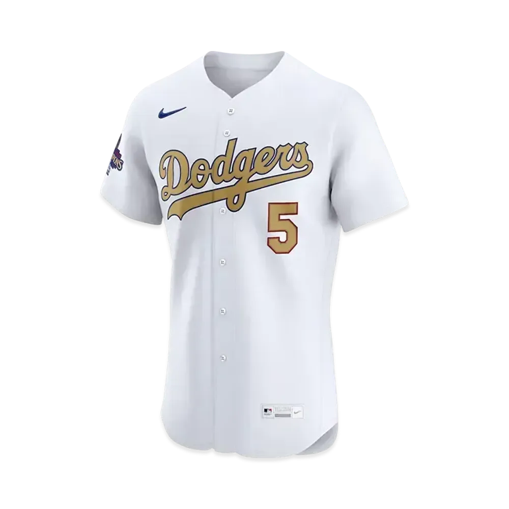 MLB Los Angeles Dodgers 2025 Gold Collection Men's Freddie Freeman Nike Elite Jersey "White"