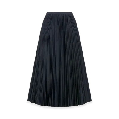 Dior Women's Mid-Length Pleated Skirt "Blue"